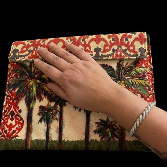 Envelope Palm Tree clutch bag - Picture 2 of 6